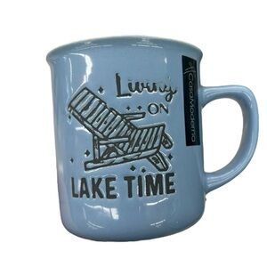 Light Blue 'Lake Time' Ceramic Mug